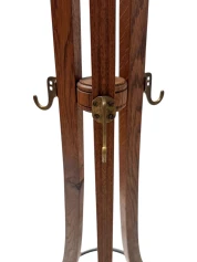 Arts & Crafts Coat Stand or Porte Manteau with Rotating Top, 1900s